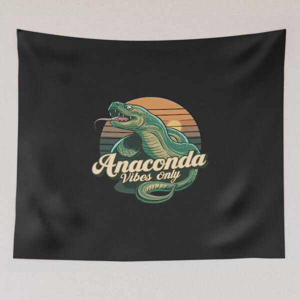 Item preview, Anaconda Snake - retro vintage style - green reptile lovers  designed and sold by Fantasy Cache.