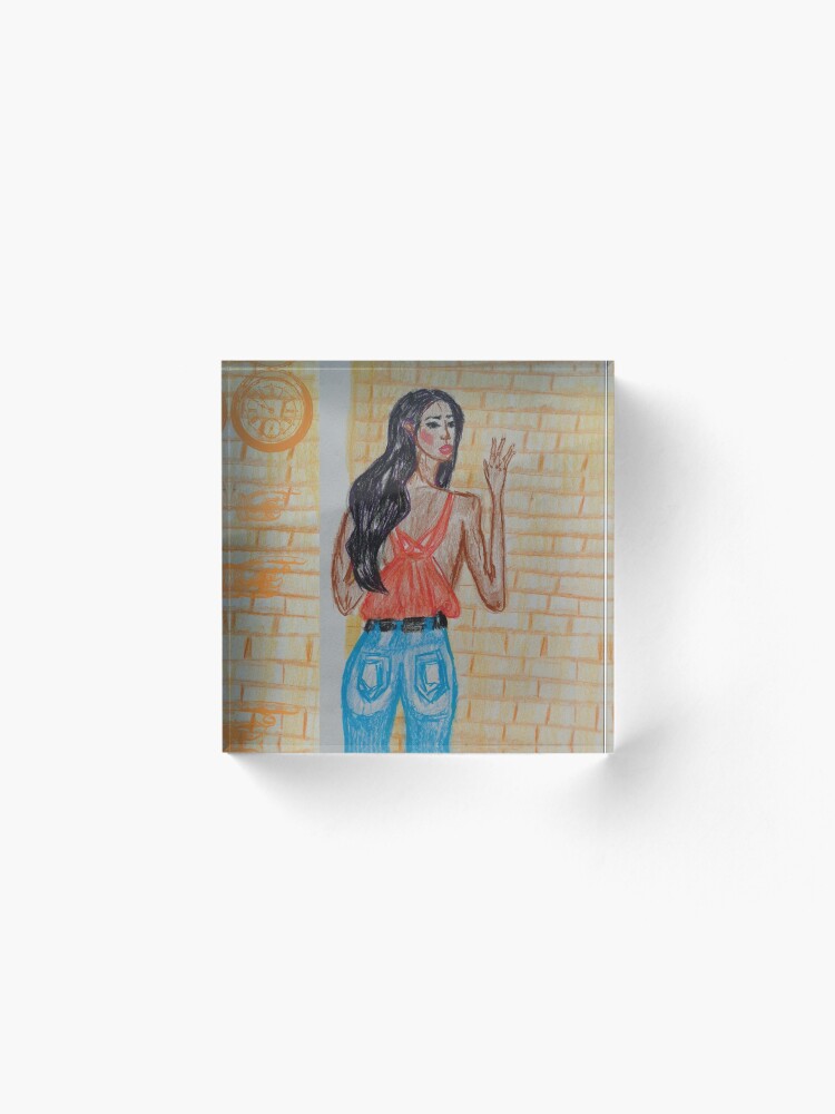 Alternate view of All you need is the right pair of jeans Acrylic Block