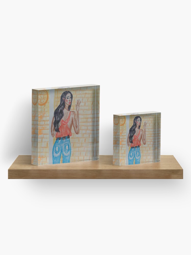 Alternate view of All you need is the right pair of jeans Acrylic Block
