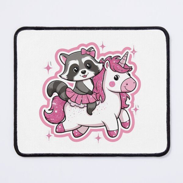 Item preview, Raccoon And Unicorn Pink designed and sold by NicolasGlowArt.