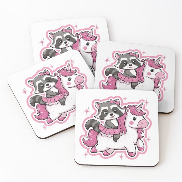 Item preview, Raccoon And Unicorn Pink designed and sold by NicolasGlowArt.