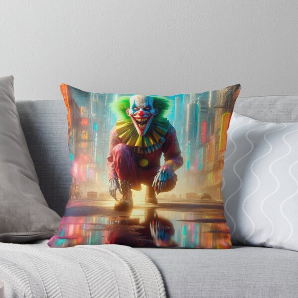 Item preview, Sinister clown in a dystopian post-apocalyptic city designed and sold by TUnivers.