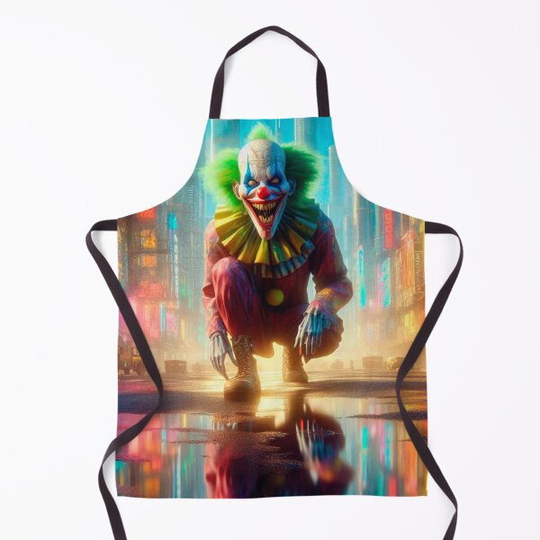 Item preview, Sinister clown in a dystopian post-apocalyptic city designed and sold by TUnivers.
