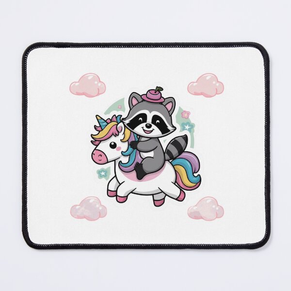 Item preview, Happy Raccoon And Unicorn designed and sold by NicolasGlowArt.
