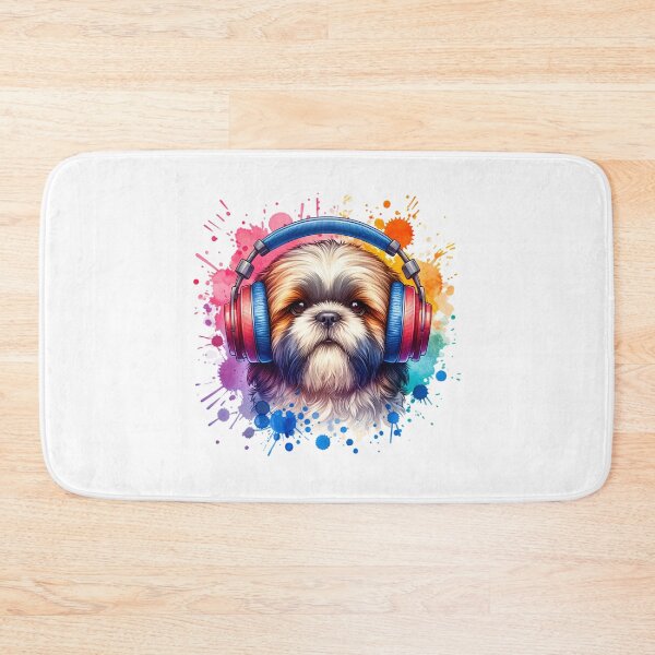 Item preview, Shin Tzu with Headphones designed and sold by MyCozyCorner24.