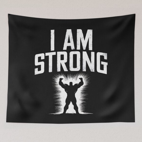 Item preview, I am strong - affirmations, positivity, reminders, inspirational phrases, quote designed and sold by Charlygood.