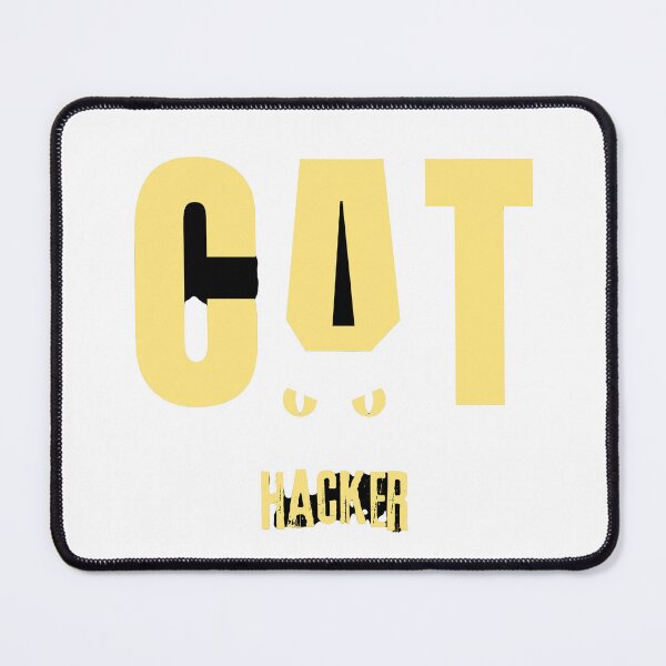 Item preview, a hacker cat with a yellow eyes designed and sold by MarwaDesigne.