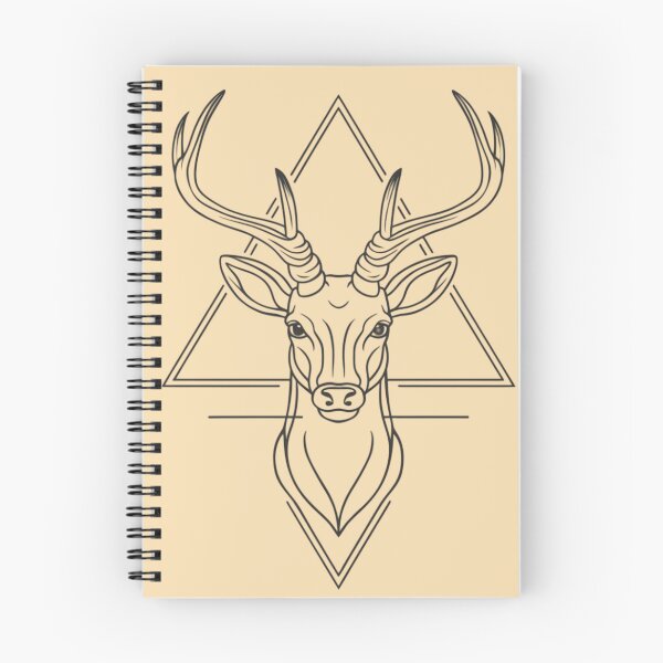 Item preview, A deer head with an elegant horns in a minimalist style designed and sold by 123ks.