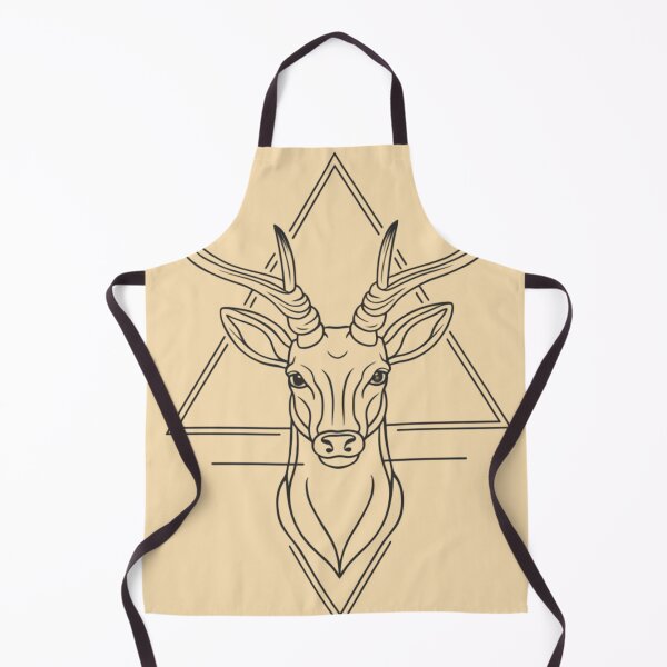 Item preview, A deer head with an elegant horns in a minimalist style designed and sold by 123ks.