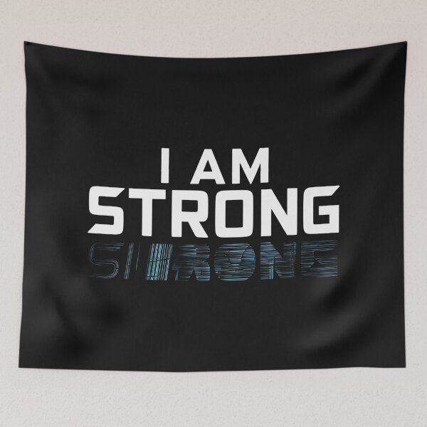 Item preview, I am strong - affirmations, positivity, reminders, inspirational phrases, quote designed and sold by Charlygood.