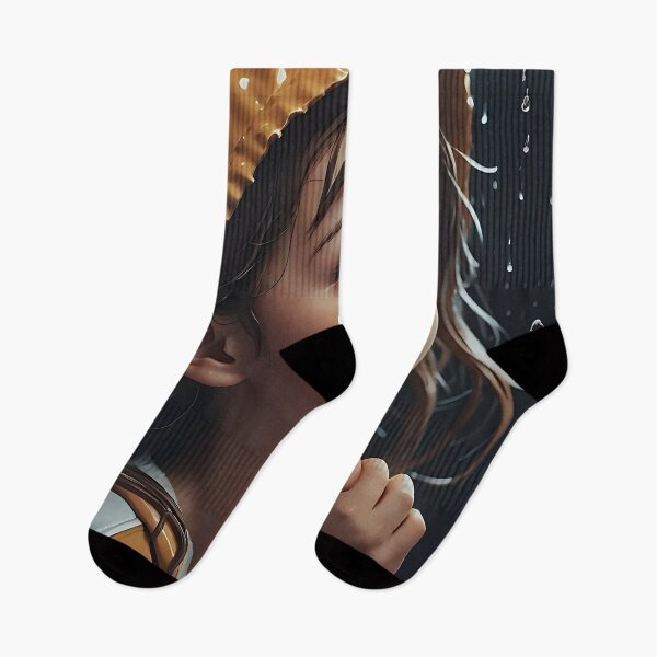 Item preview, Captivating AI Art: Emotional Portrait of a Young Girl in the Rain Mae 06 designed and sold by LoopLooArt.