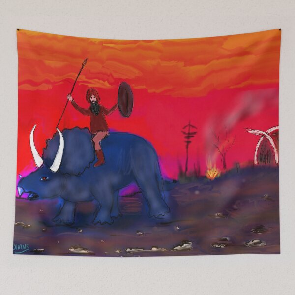 Item preview, Daily ride down to the shop on my Triceratops  Horse designed and sold by EJCairns.