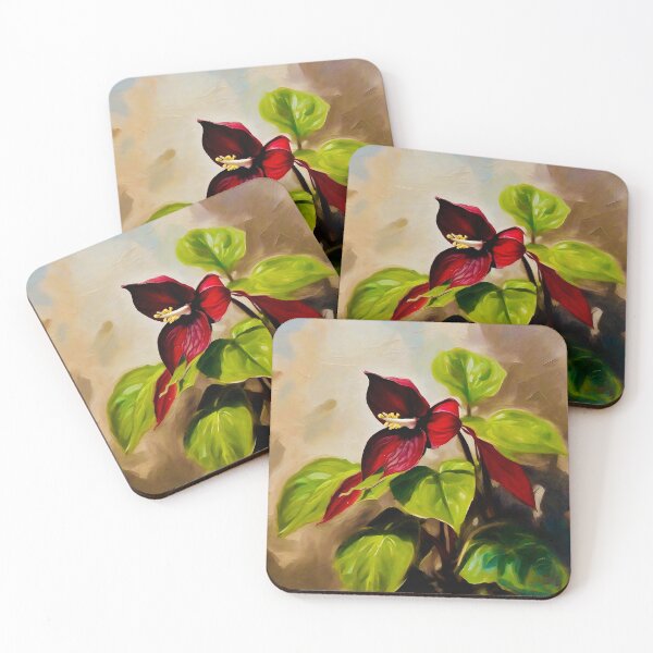 Item preview, Red Trillium (Trillium erectum) designed and sold by Island Art Studios.