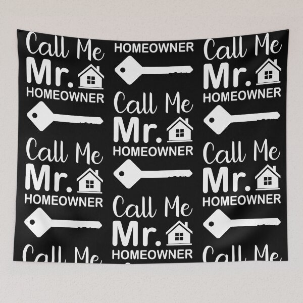 Item preview, Call Me Mr Homeowner - in white designed and sold by EmeraldeaArt.