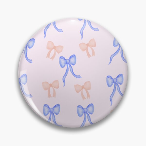 Item preview, Peach & blue coquette bows designed and sold by Etkennedy.