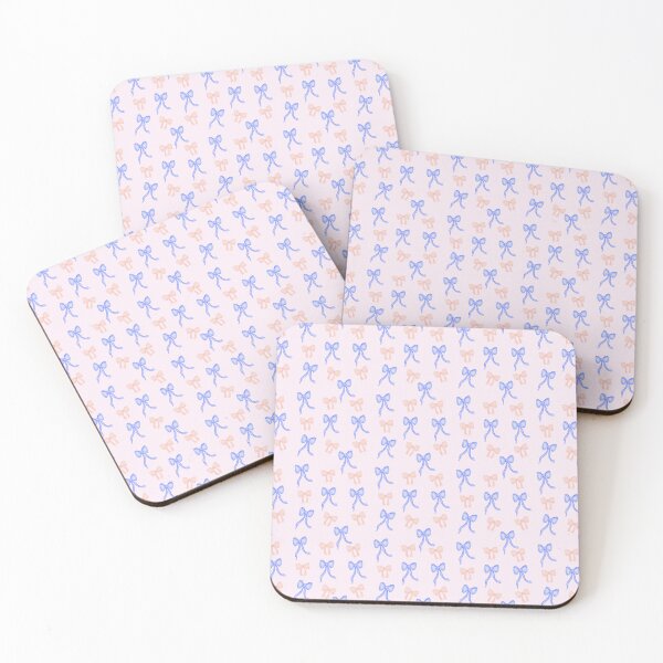 Item preview, Peach & blue coquette bows designed and sold by Etkennedy.