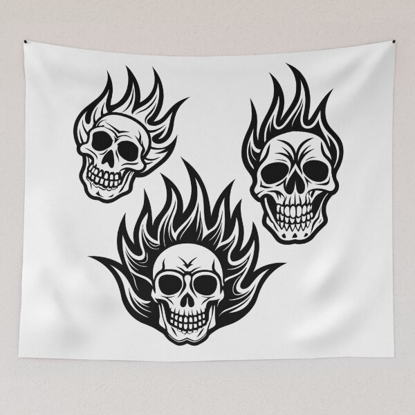 Item preview, fire skull designed and sold by jkrphoto.