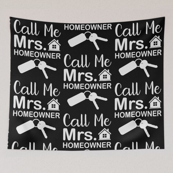 Item preview, Call Me Mrs Homeowner - in white designed and sold by EmeraldeaArt.