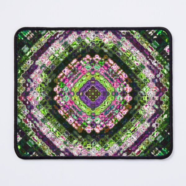 Item preview, Digital Mandala Berry Background Lime Green Pink designed and sold by kattakitty.