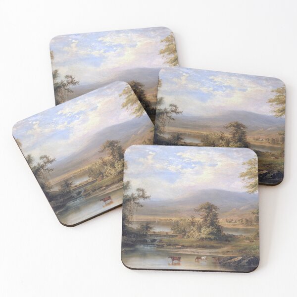 Item preview, Landscape with Cows Watering in a Stream designed and sold by mythographiaart.