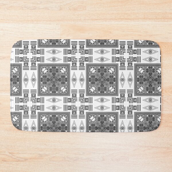 Item preview, Ethnic indian geometric pattern in dark-cold colors designed and sold by fuzzyfox.