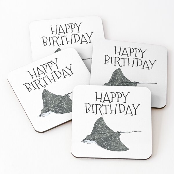 Item preview, Spotted Eagle Ray Happy Birthday Marine Biologist designed and sold by doodlerob.