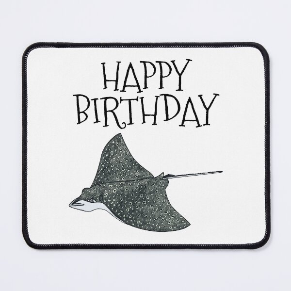 Item preview, Spotted Eagle Ray Happy Birthday Marine Biologist designed and sold by doodlerob.