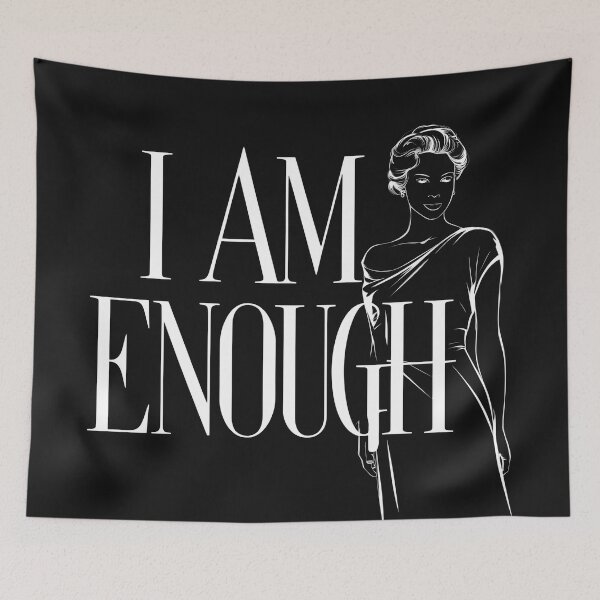 Item preview, I am enought - affirmations, positivity, reminders, inspirational phrases, quote designed and sold by Charlygood.