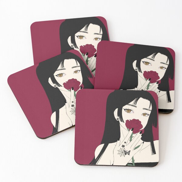Item preview, Beautiful Girl and rose on red designed and sold by MayMayna.