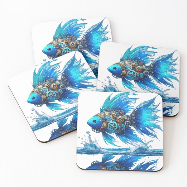 Item preview, fish blue shirt  designed and sold by abderrahmane-C.