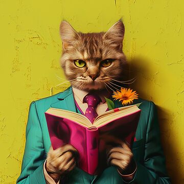 Artwork thumbnail, A clever romantic cat by PixcelStudioB