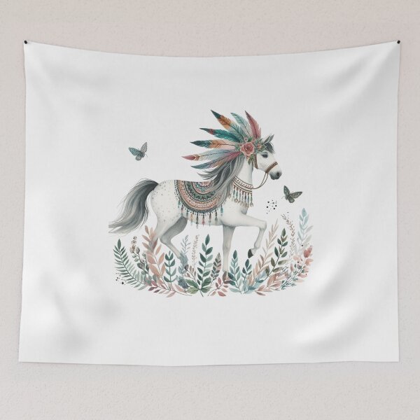 Item preview, Boho Horse Design Freyjas Favor Freyjugripur Norse Mythology designed and sold by dcohea.