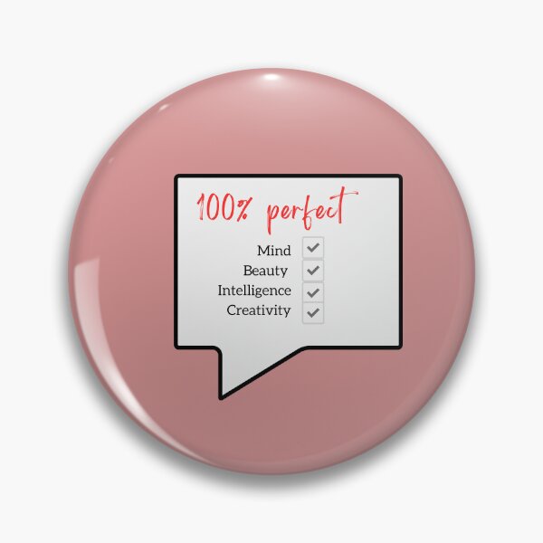 Item preview, 100 % perfect Mind Beauty Intelligence Creativity designed and sold by GusiaTreasures.
