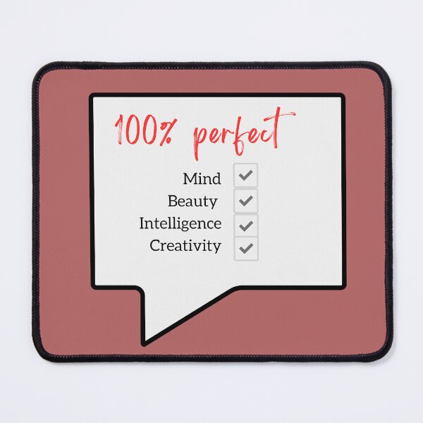 Item preview, 100 % perfect Mind Beauty Intelligence Creativity designed and sold by GusiaTreasures.