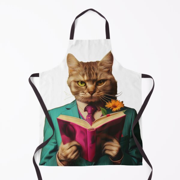 Item preview, Cat reading a book designed and sold by PixcelStudioB.