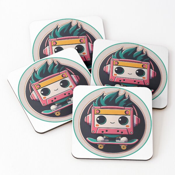 Item preview, Kawaii Cassette Illustration | Colorful Circular Design | Skateboard and Headphones Art | Cute Retro Vibes designed and sold by GALUMARKET.