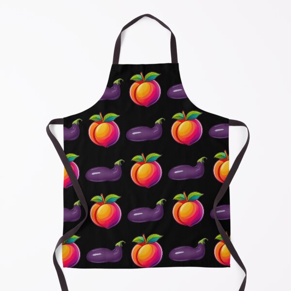 Item preview, Peaches & Eggplants Pattern | Black designed and sold by JLEmporium.