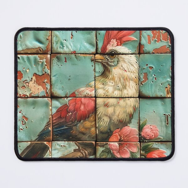 Item preview, Ceramic Bird Mosaic with Floral Accents designed and sold by stevepmp.