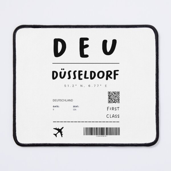 Item preview, Düsseldorf | Plane Ticket Design | Traveling | Tourists designed and sold by RM-Journey.