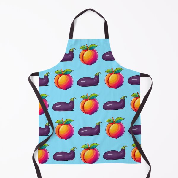 Item preview, Peaches & Eggplants Pattern | Light Blue designed and sold by JLEmporium.