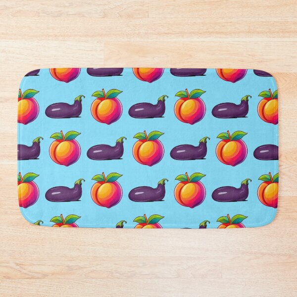 Item preview, Peaches & Eggplants Pattern | Light Blue designed and sold by JLEmporium.
