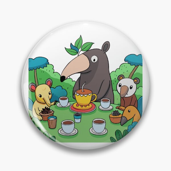 Artikelvorschau, Flauschiger Tapir veranstaltet eine Teeparty entworfen und verkauft von omerfdln34.