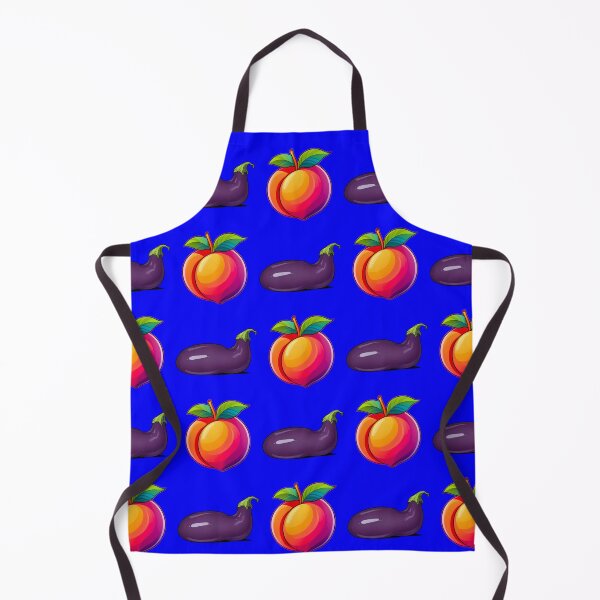 Item preview, Peaches & Eggplants Pattern | Electric Blue designed and sold by JLEmporium.