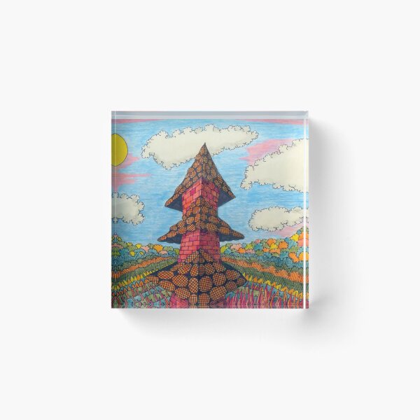 Item preview, 841 - PAGODA DESIGN - DAVE EDWARDS - COLOURED PENCILS - 2024 designed and sold by BLYTHART.