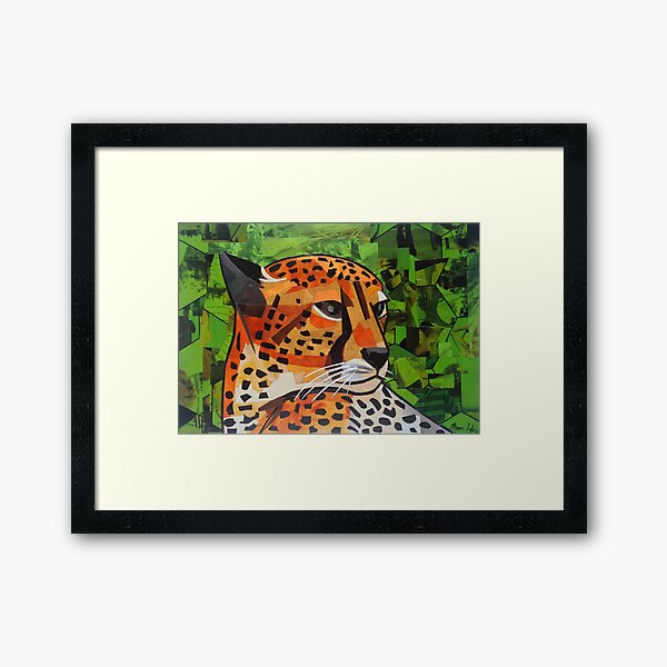 The Serious Cheetah Framed Art Print