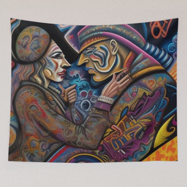 Item preview, Classic Abstract Couple Graffiti designed and sold by TheDarkWardrobe.