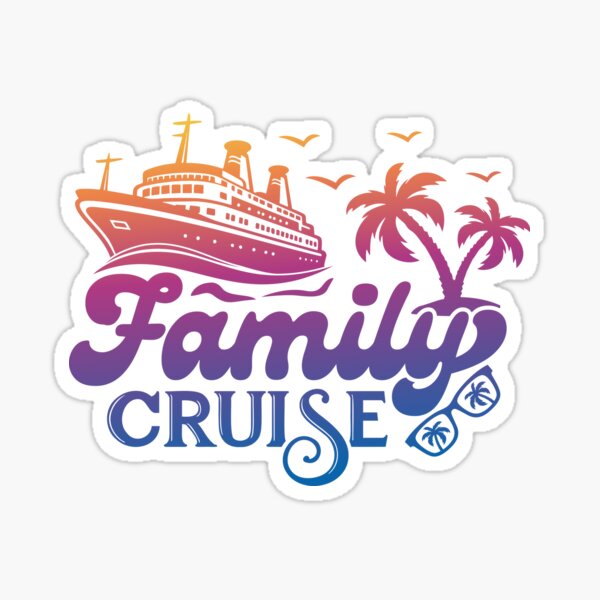 Multicolor: Family Cruise Sticker