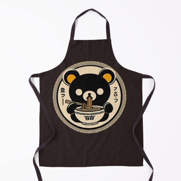 Item preview, Adorable Mysterious Black Bear Eating Ramen | Japanese Culture Details | Colorful Circular Illustration designed and sold by GALUMARKET.