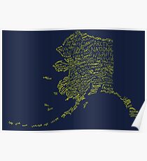 Alaska: Blue and Gold Poster
