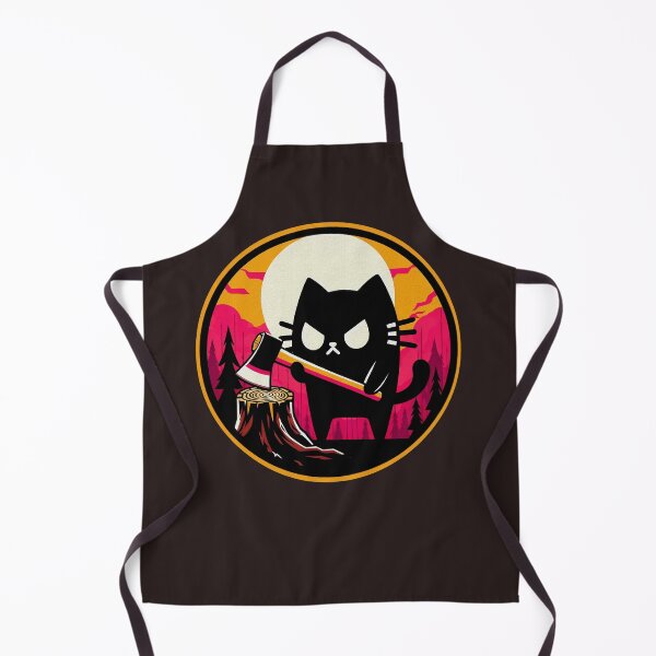 Item preview, Mysterious Black Cat with Axe Illustration | Intriguing Scene | Colorful Circular Design designed and sold by GALUMARKET.